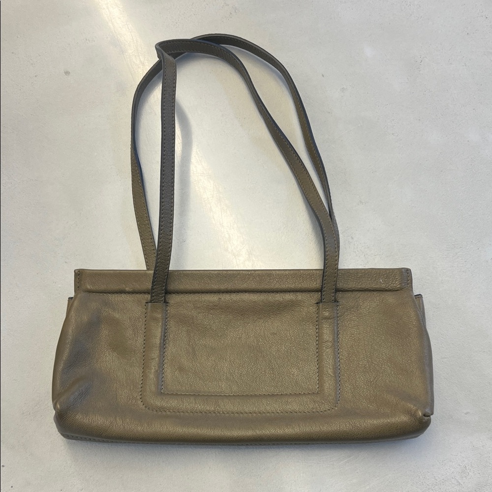 Elegant green Leather Shoulder Bag
